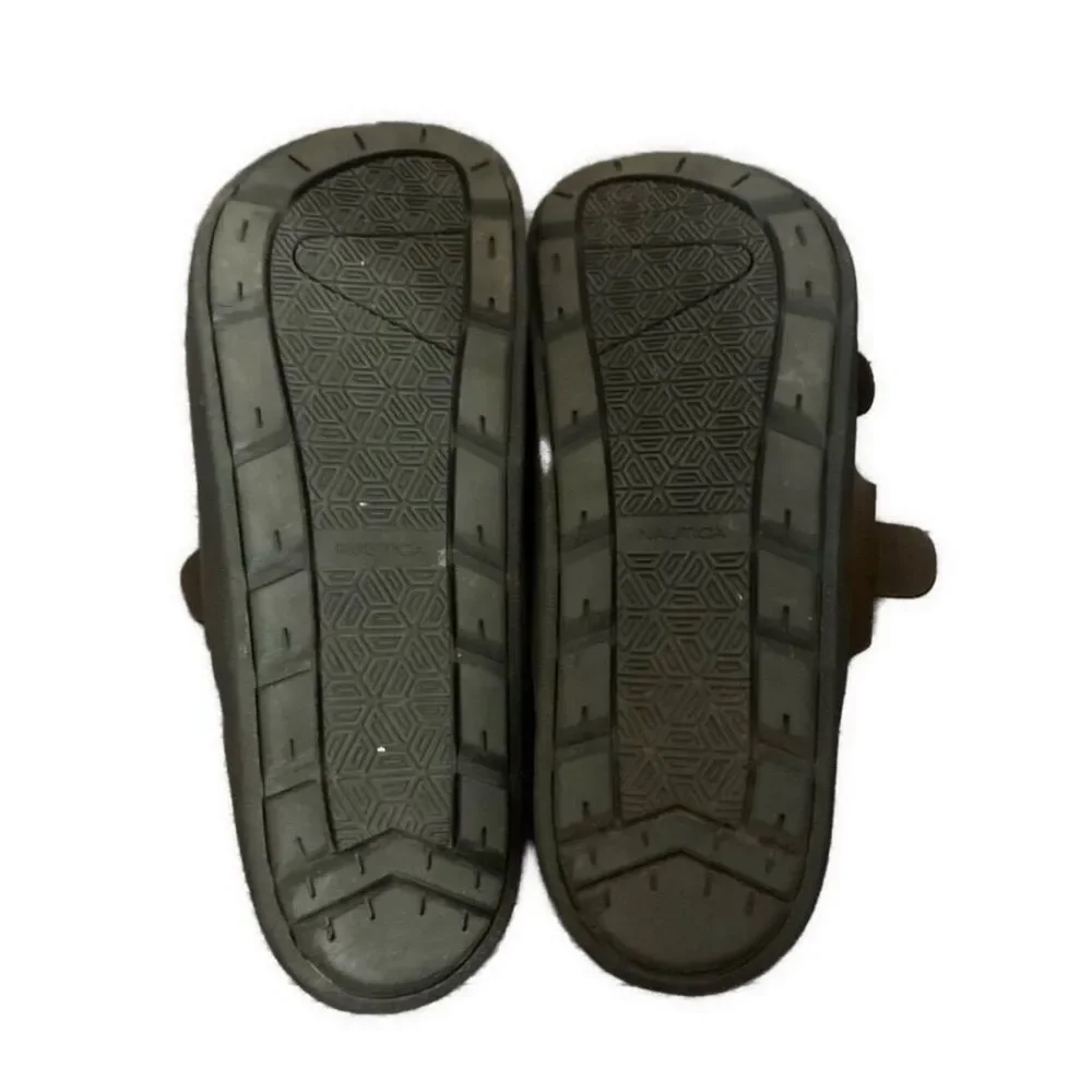 nautica mens brown slides Sandals 13